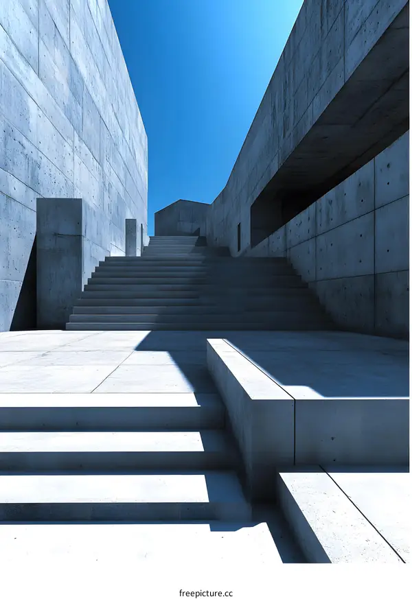 Concrete Stairs Architecture Minimalism Design