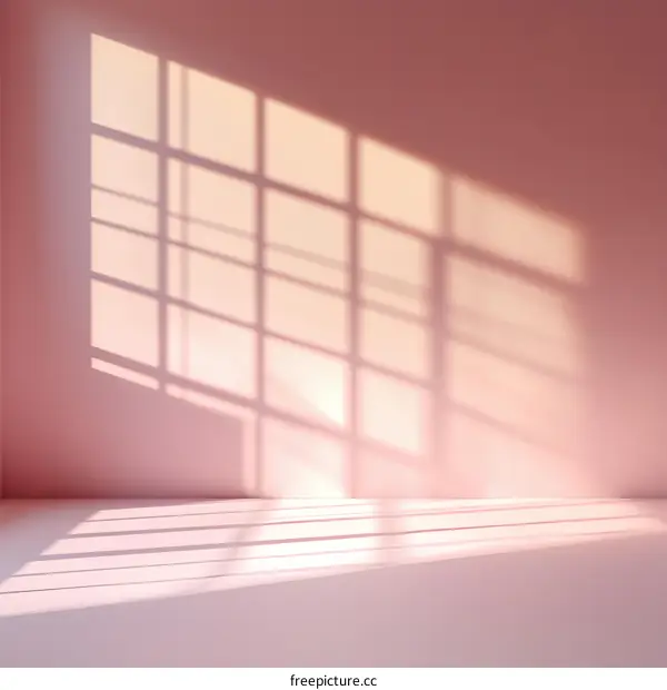 Pink Room Sunlight Shadow Effect Illustration