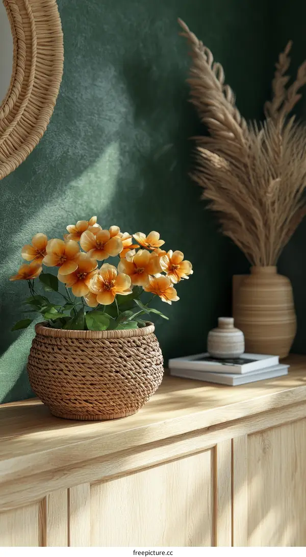 Bohemian Style Home Decor with Flowers