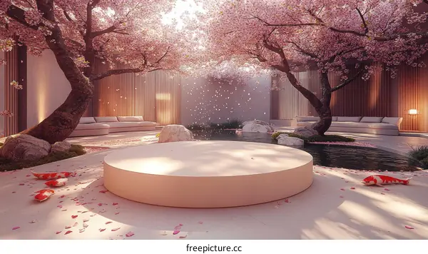 Elegant Japanese Garden Interior Design