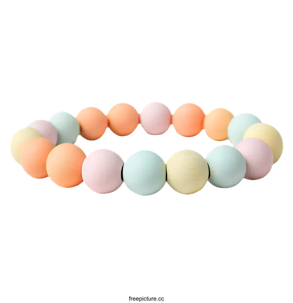 [Transparent Background PNG]Colorful Wooden Beads Bracelet