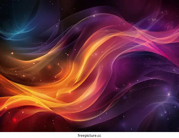 Abstract Colorful Space Flowing Art