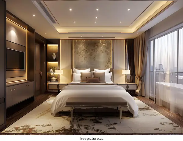 Luxury hotel bedroom