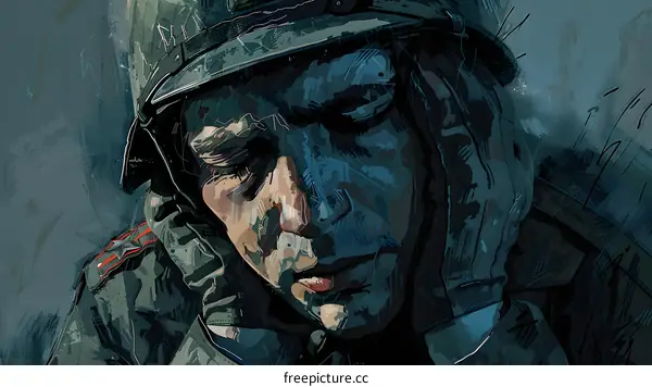 The Sadness in His Eyes, A Portrait of a Soldier