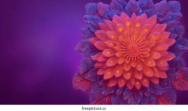 Abstract Floral Design with Vibrant Colors