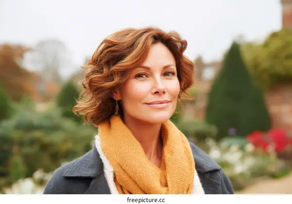 Autumnal Portrait of a Woman in a Park