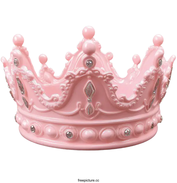 [Transparent Background PNG]Beautiful Pink Crown Decorative Piece