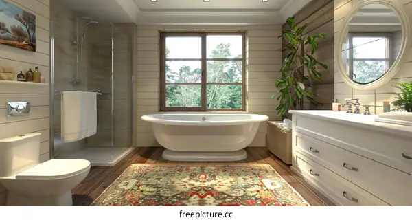 Rustic Farmhouse Bathroom Interior Design