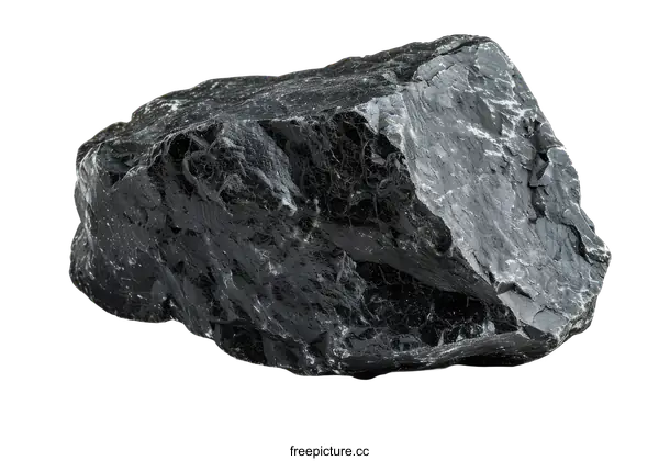 [Transparent Background PNG]Black Stone Mineral on transparent background