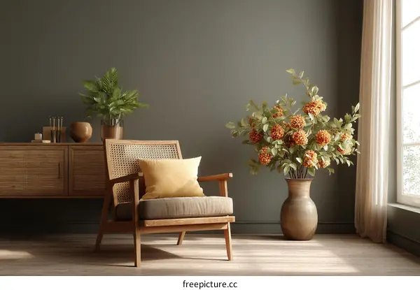 Modern Living Room with Mid-Century Style