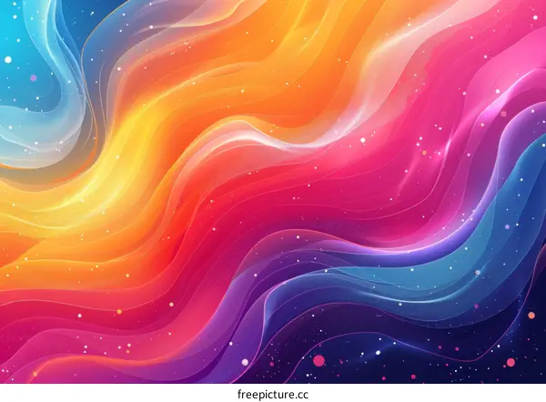 Colorful Abstract Background with Wavy Lines