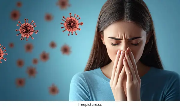 Woman Suffering from Viral Infection