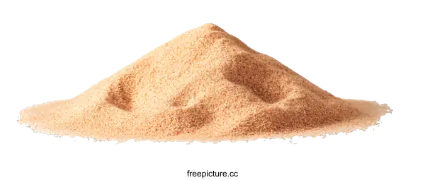[Transparent Background PNG]Pile of Light Brown Sand Isolated on White Background