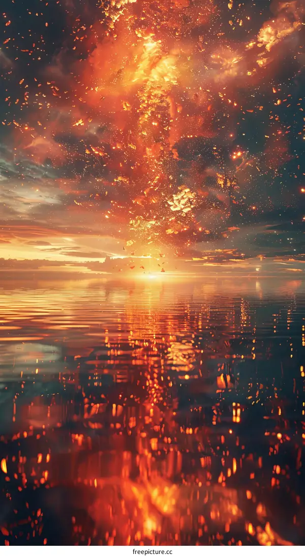 Fantasy Sunset over the Ocean