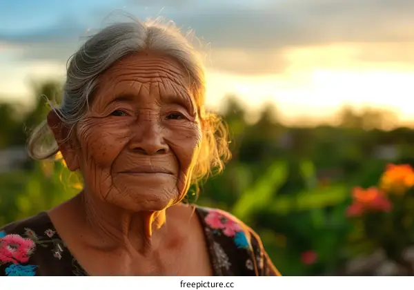 Portrait of an Elderly Salvadoran Woman