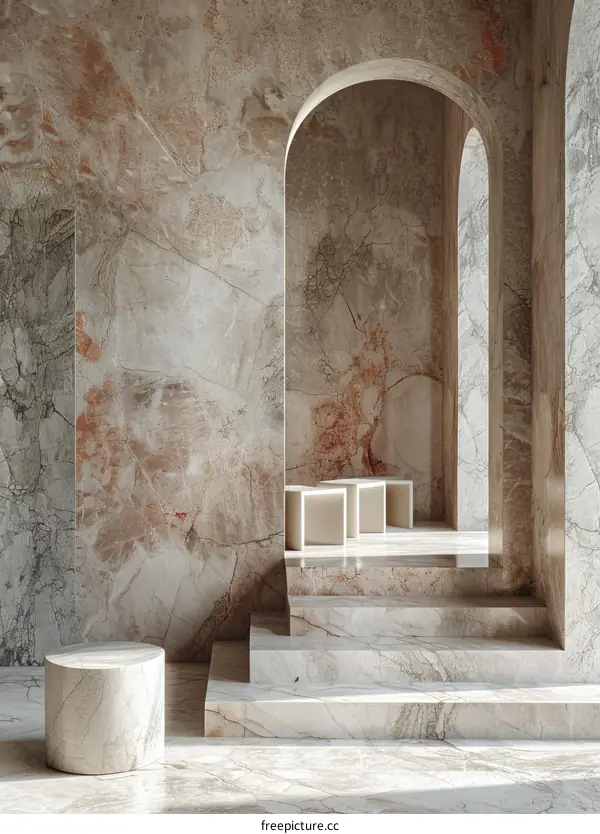 Modern Minimalist Marble Interior Design