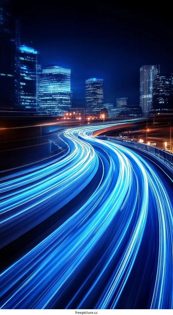 Night Cityscapes with Light Trails