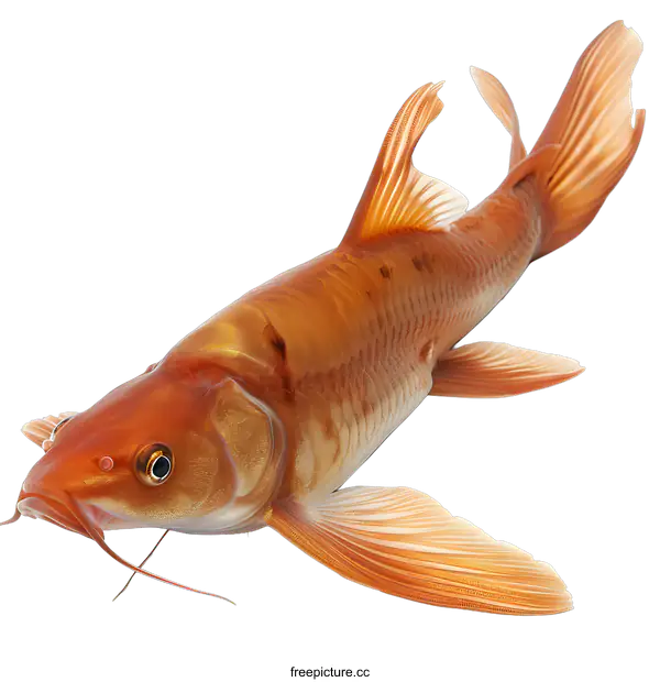[Transparent Background PNG]A red fish with white background