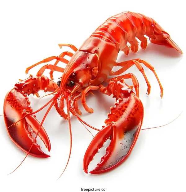 A bright red lobster