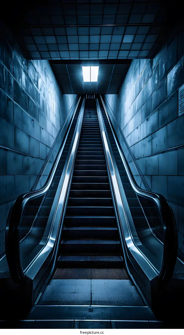 Escalator in a Subway Station