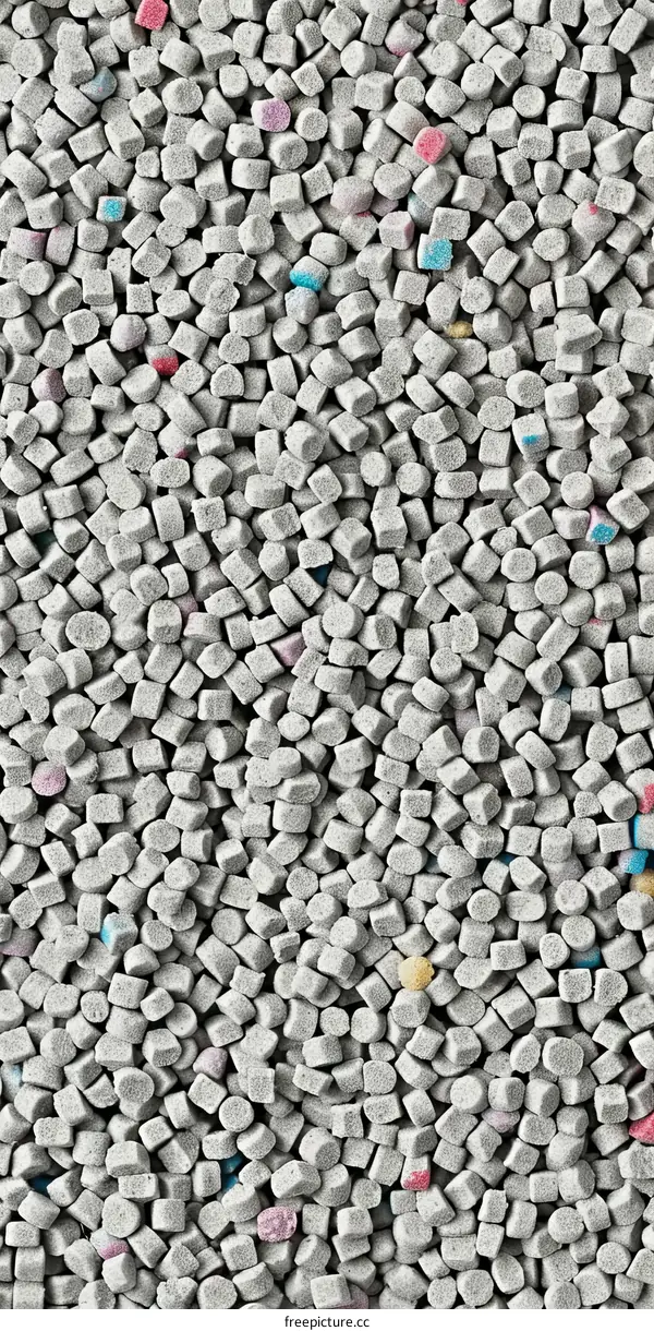 Close-up of a pile of cat litter