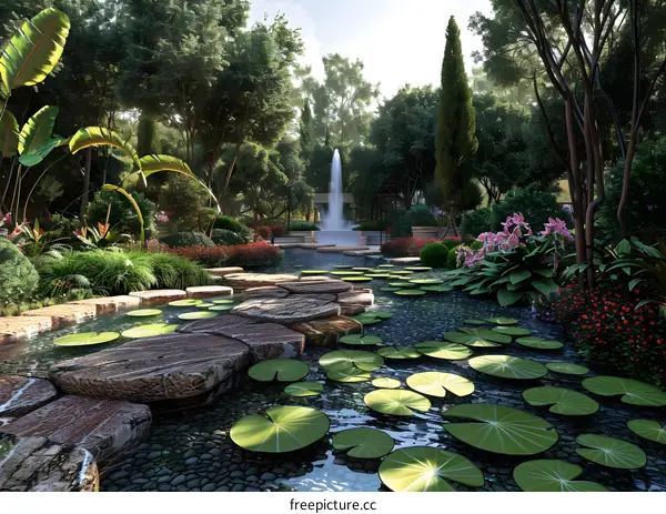 Garden landscape design renderings