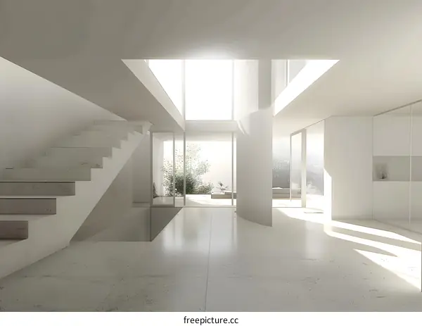 Modern Minimalist White Interior Design