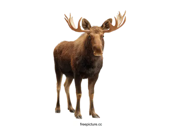 [Transparent Background PNG]Majestic Moose in a Studio Setting
