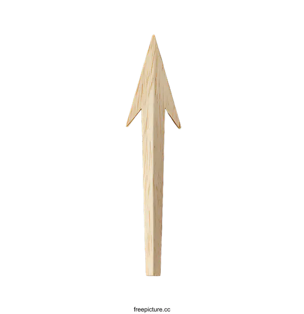 [Transparent Background PNG]Wooden Arrow Pointing Upwards