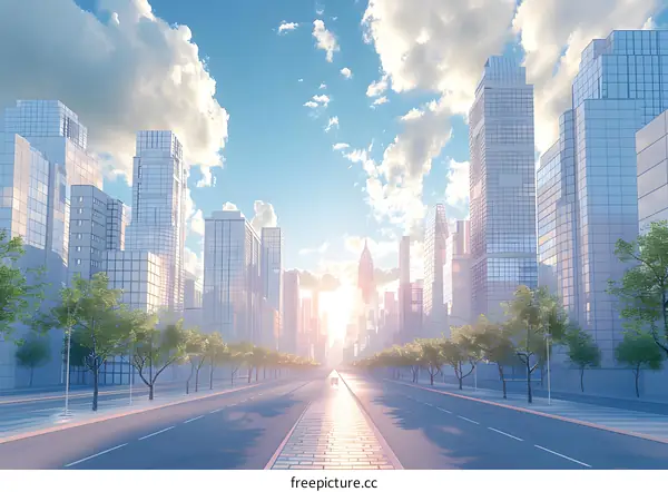 New York City Fifth Avenue illustration