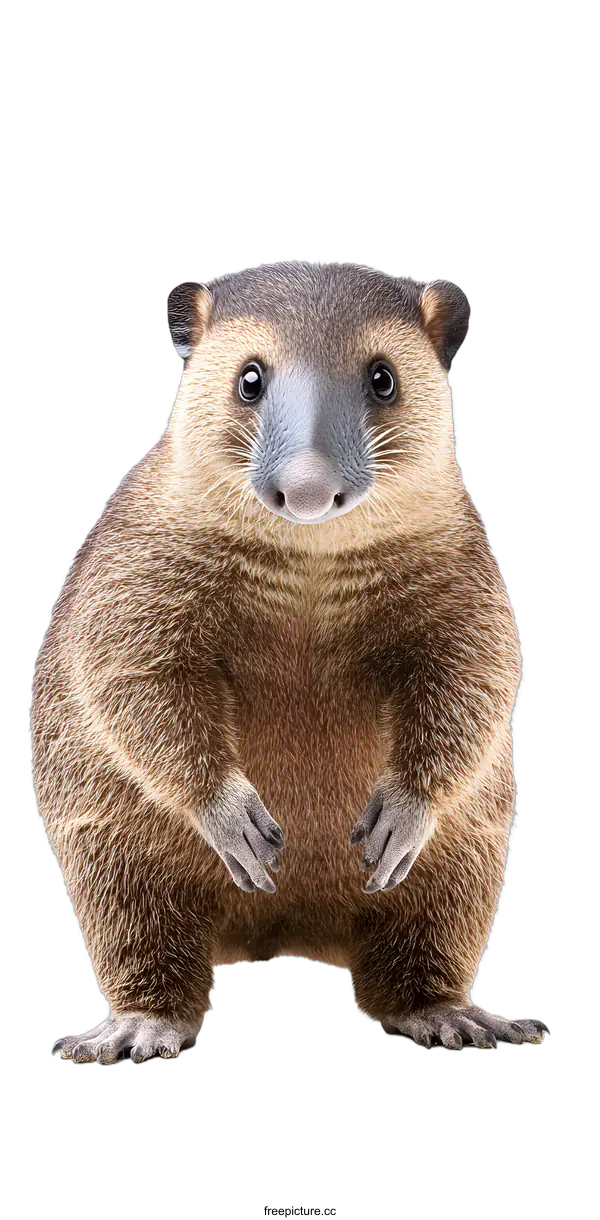 [Transparent Background PNG]Close Up Of A  Cute  Binturong Standing On White Background