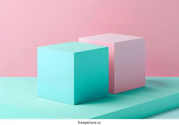 Minimalist Geometric Shapes Abstract Background