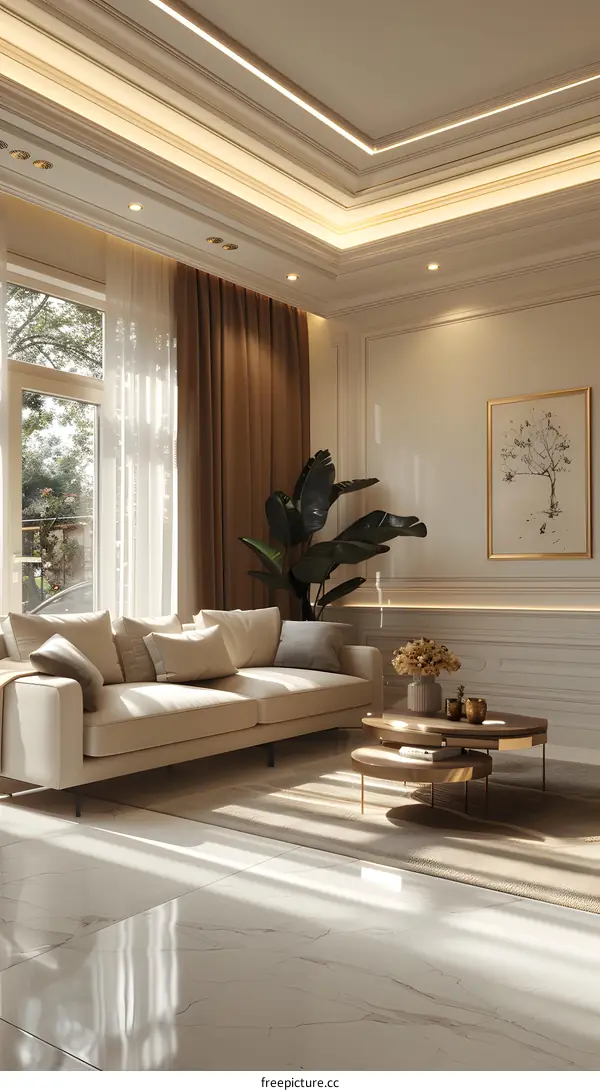 Modern minimalist living room