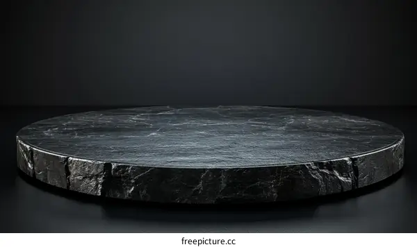 Dark Stone Round Display Platform