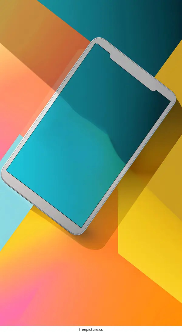 Tablet Mobile App With Geometric Design