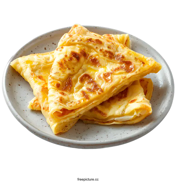 [Transparent Background PNG]Delicious homemade pancakes served on a plate