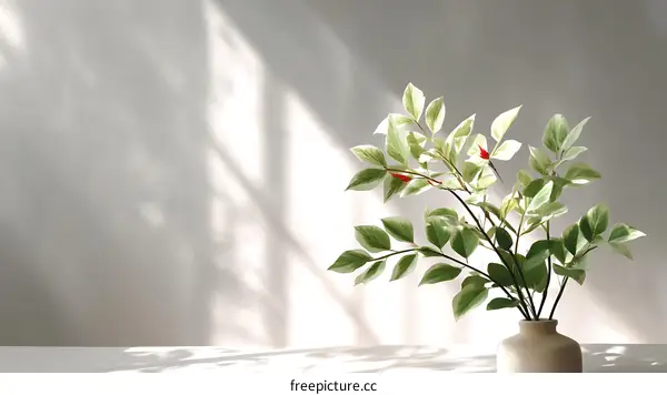 Stylish Minimalist Plant Arrangement with Natural Light