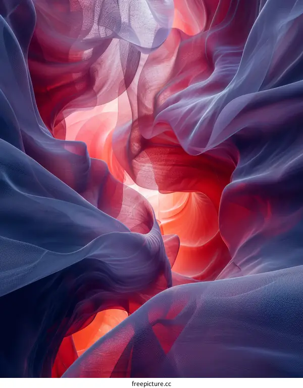 Vibrant Abstract Canyon Painting