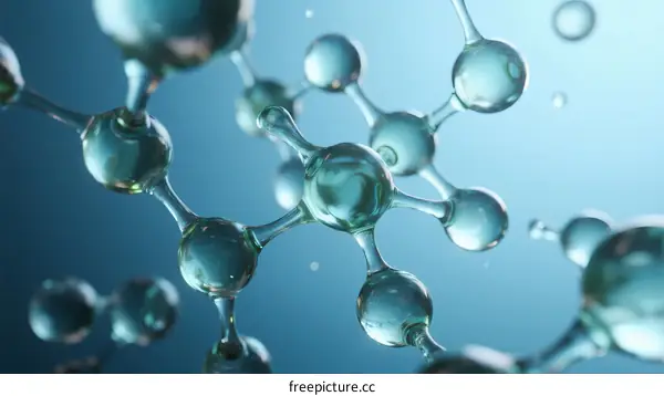 Molecular Structure Visualization of Chemical Compound in Science Lab