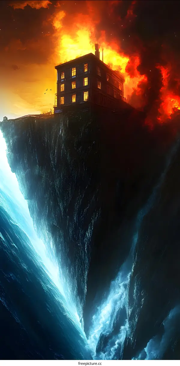 Burning House on a Floating Island