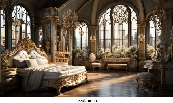 Luxurious Bedroom with City View