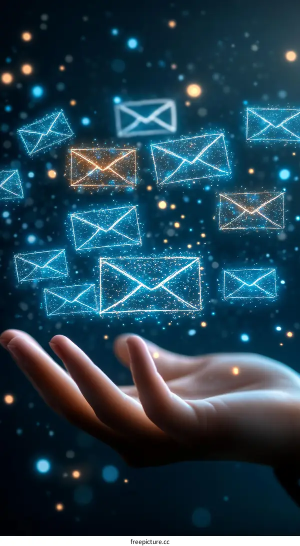 Digital Email Handheld Illustration