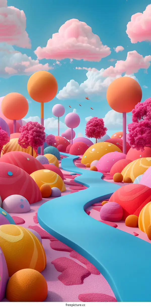 Winding Path Through Candy Land