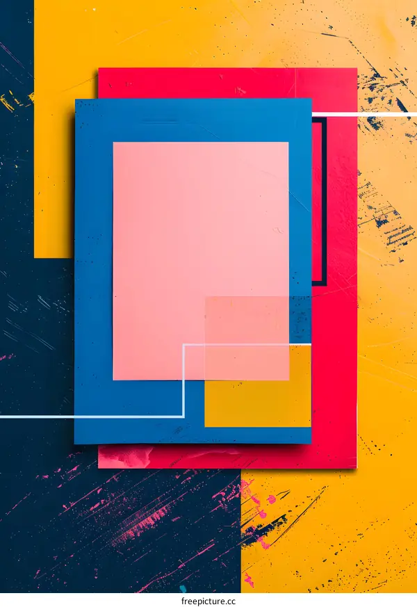 Abstract Geometric Shapes Colorful Background