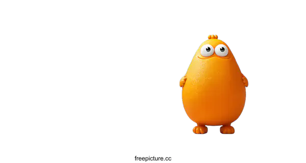 [Transparent Background PNG]Cute Orange Cartoon Character Illustration