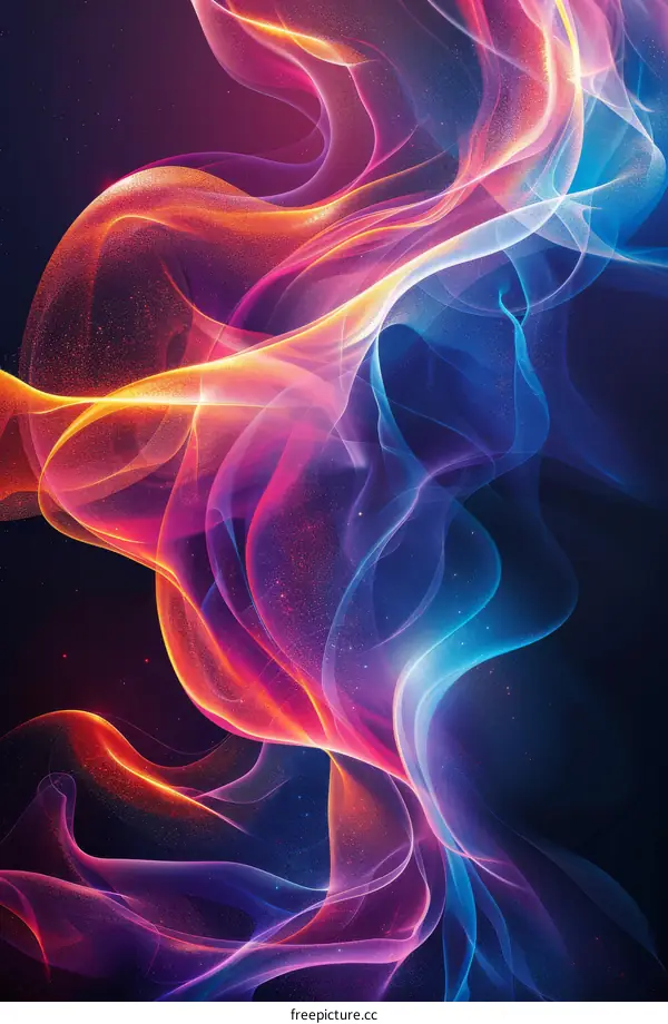 Abstract Colorful Flowing Lines