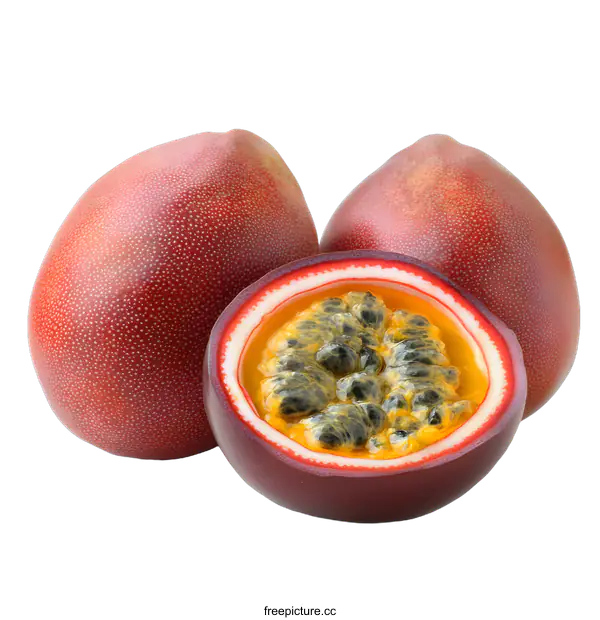 [Transparent Background PNG]Fresh Passion Fruit on White Background