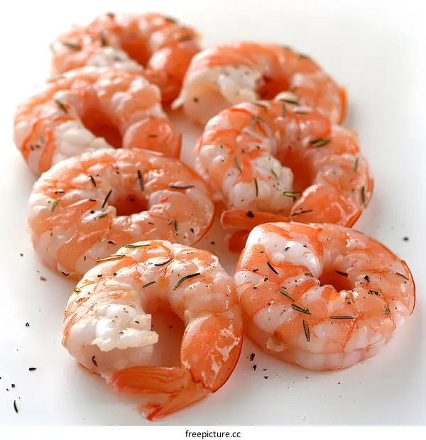 Freshwater giant prawn isolated on white background