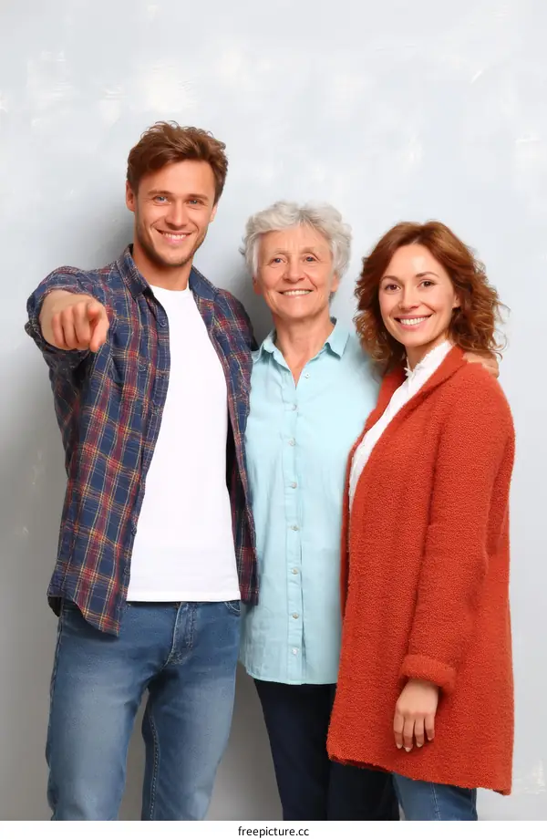 Happy Family Portrait Caucasian People