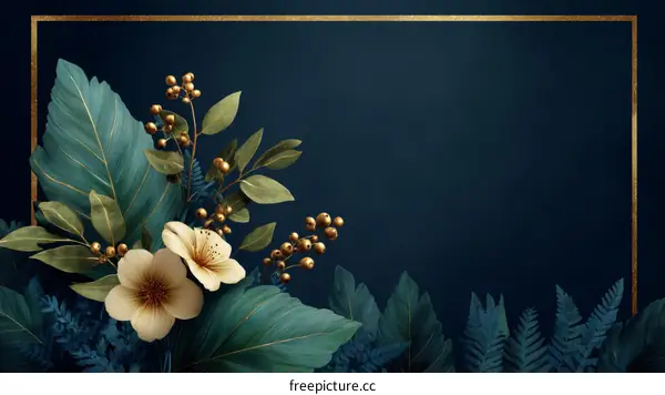 Elegant Floral Arrangement on Dark Background